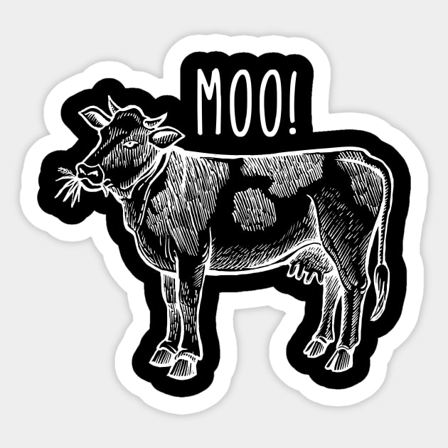 Moo Cow Sticker by Imutobi